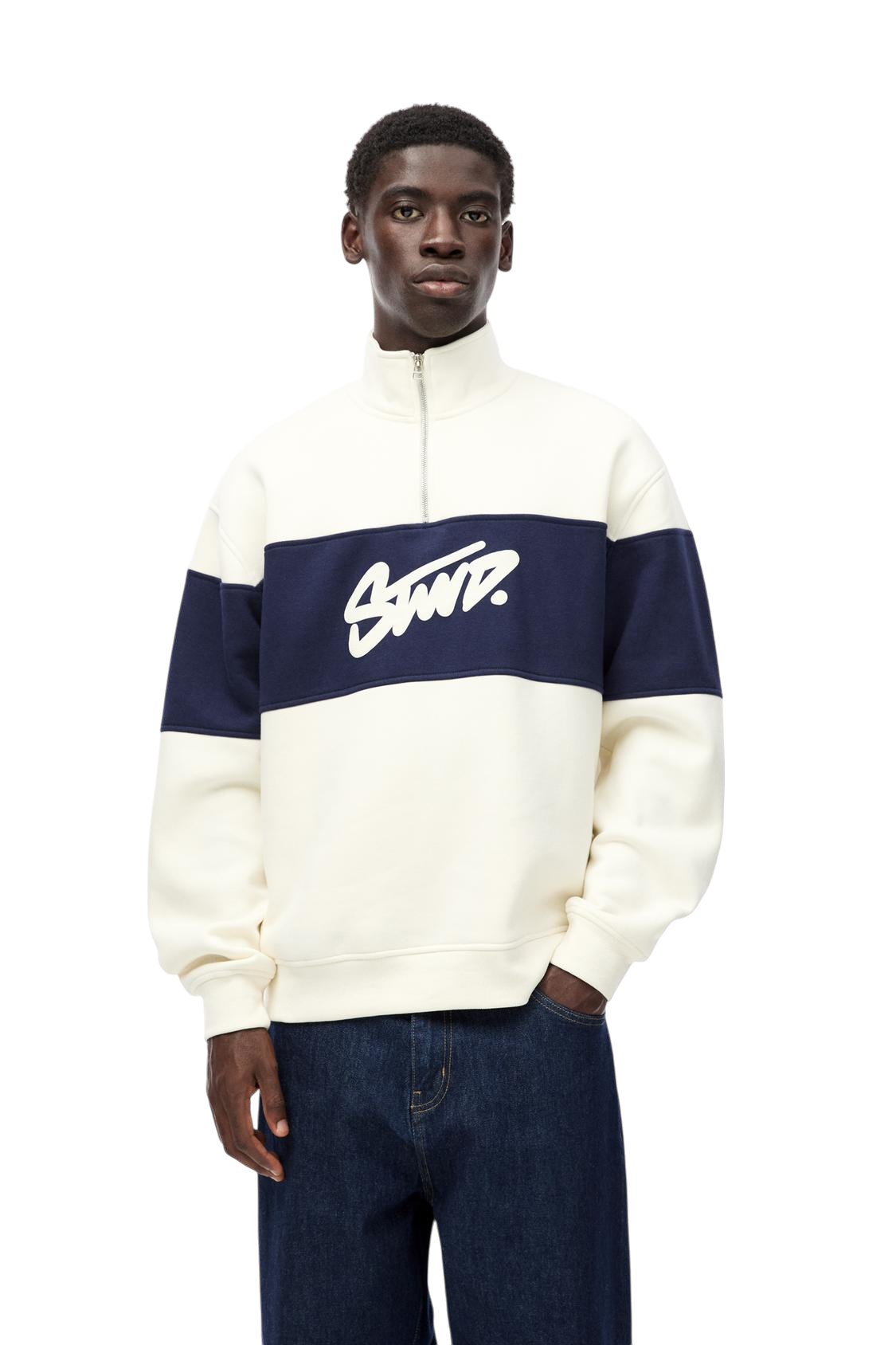 Zip-up Sweatshirt With STWD Panel